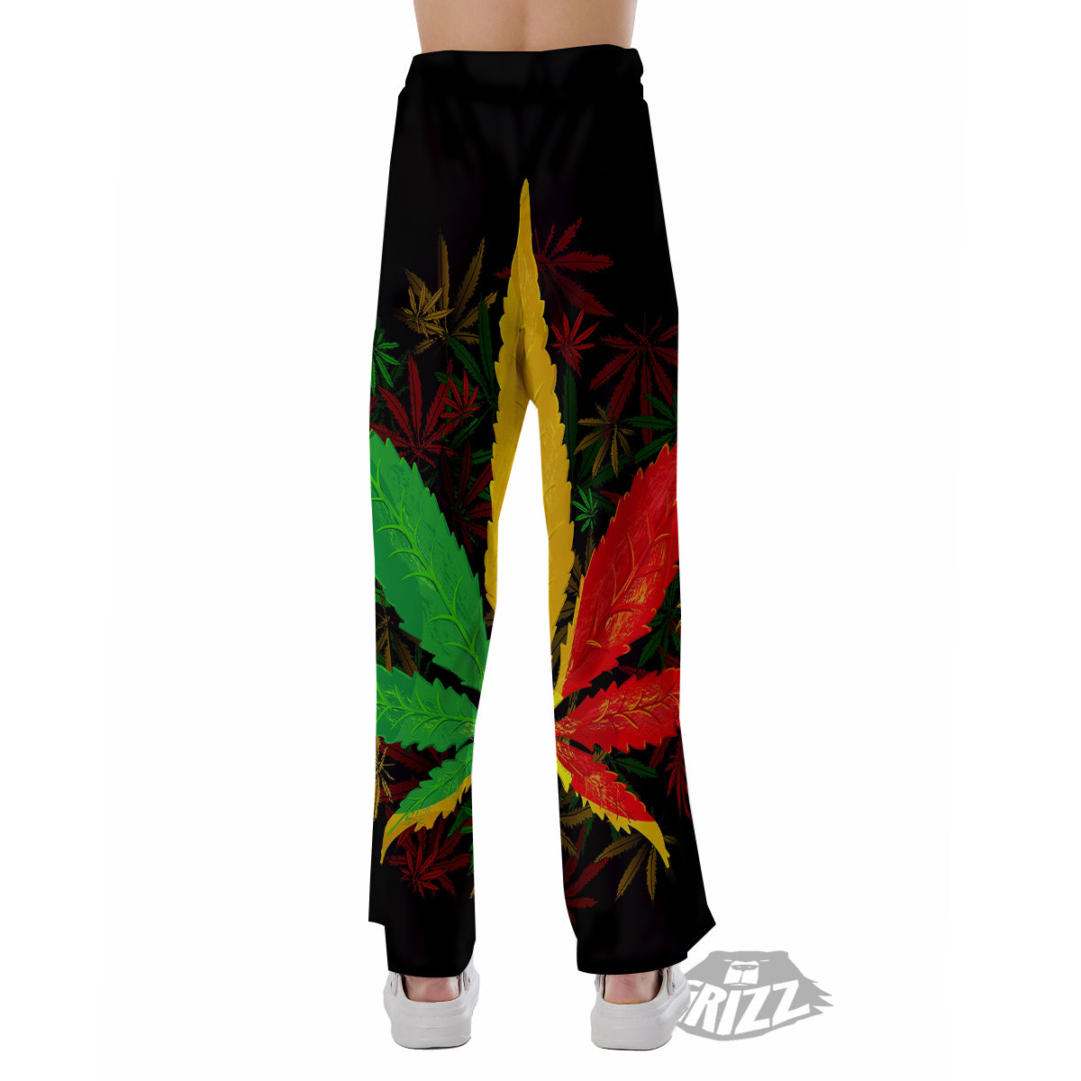 Rasta Cannabis Print Pajama Pants-grizzshop