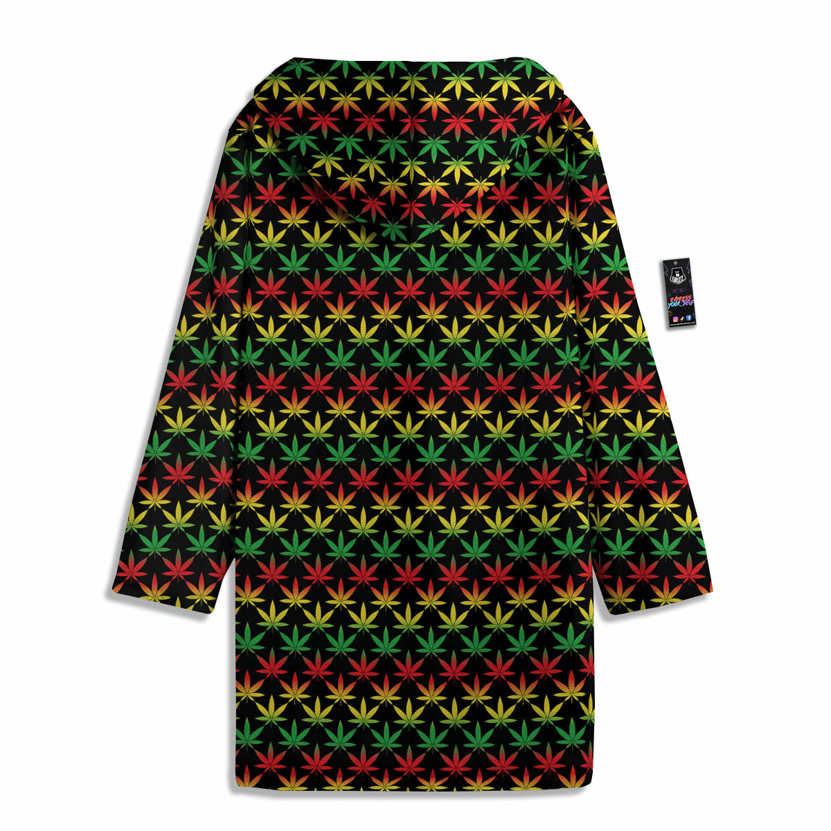 Rasta Cannabis Print Pattern Men's Windbreaker Jacket-grizzshop