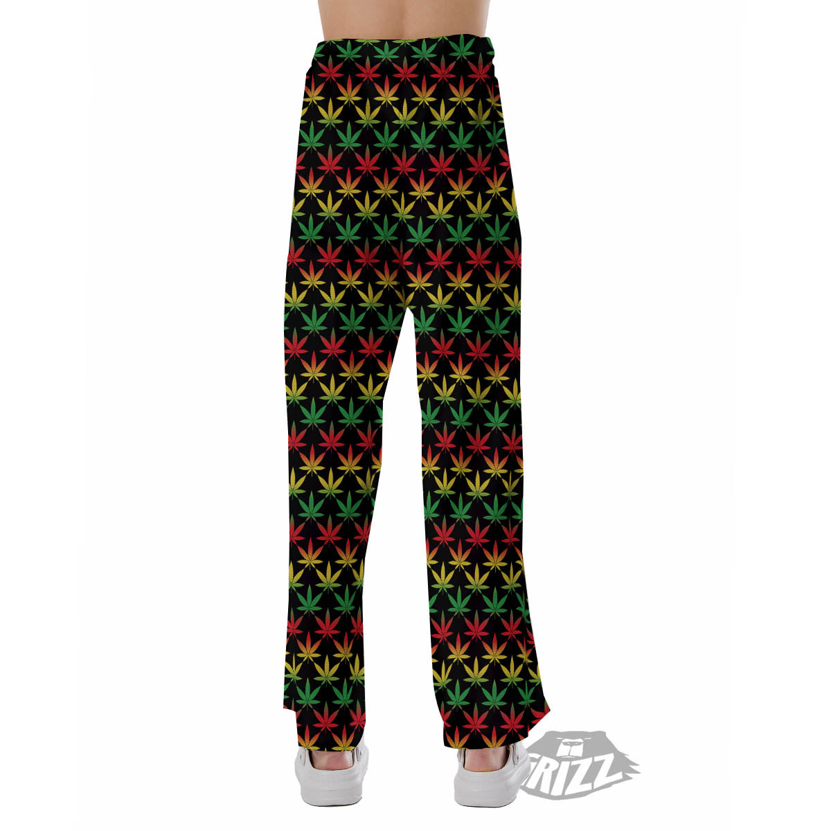 Rasta Cannabis Print Pattern Pajama Pants-grizzshop