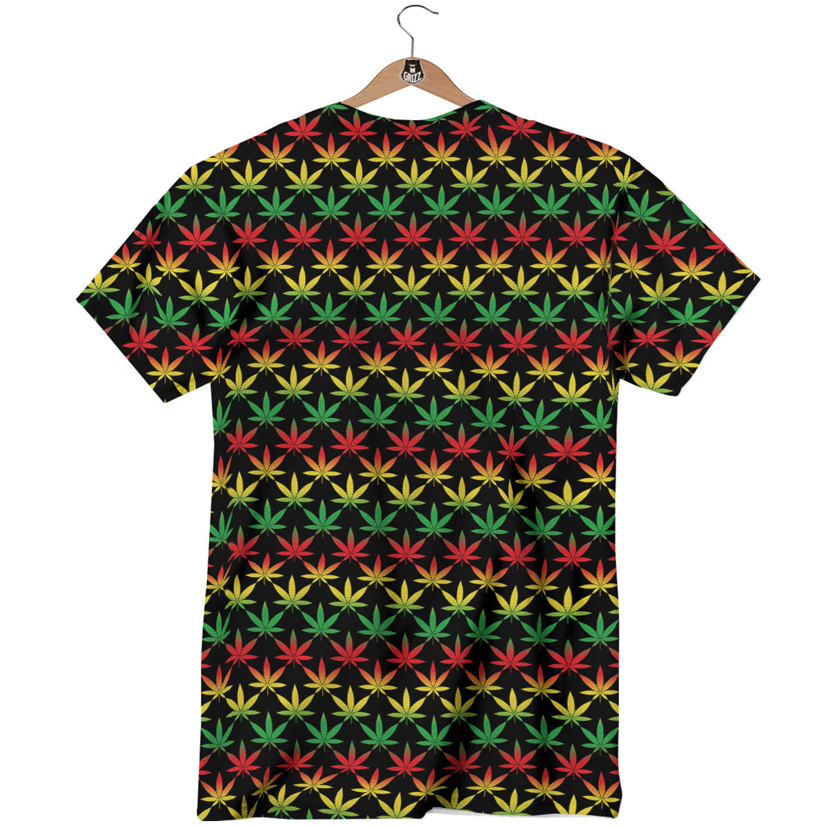 Rasta Cannabis Print Pattern T-Shirt-grizzshop