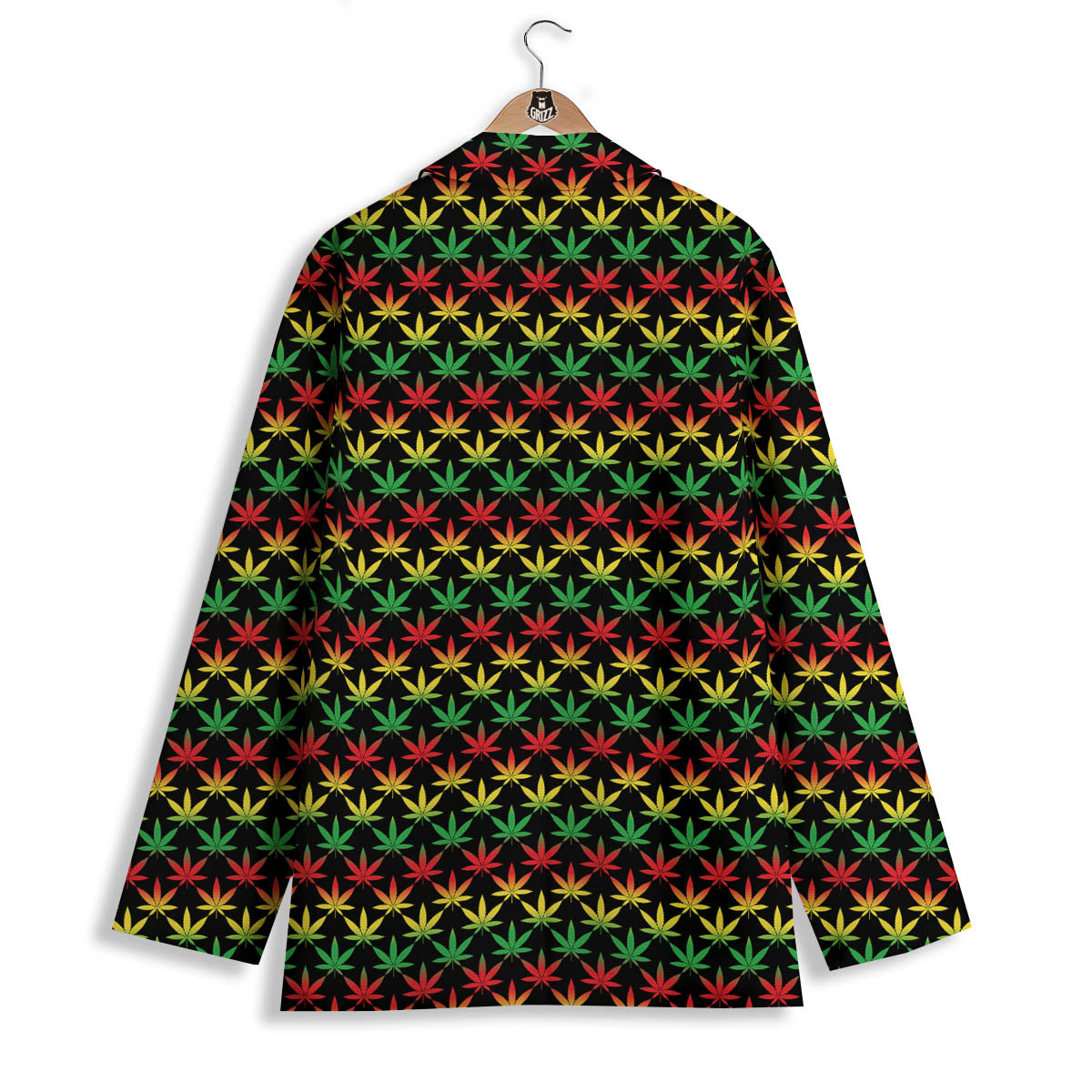 Rasta Cannabis Print Pattern Women's Blazer-grizzshop