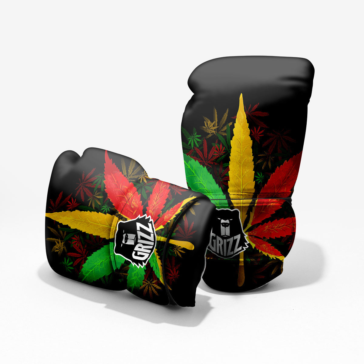 Rasta Cannabis Print Pro Boxing Glove