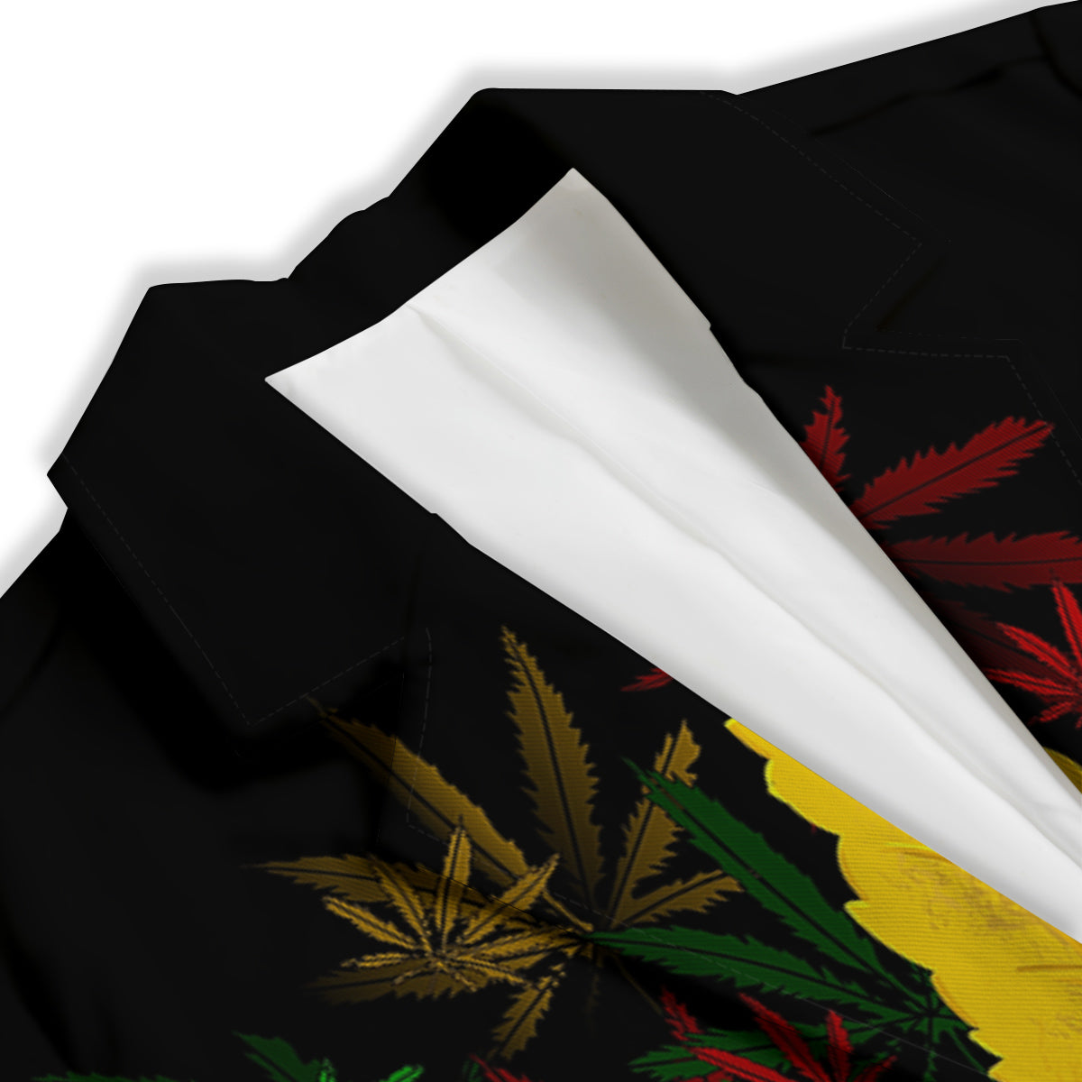 Rasta Cannabis Print Women's Blazer-grizzshop