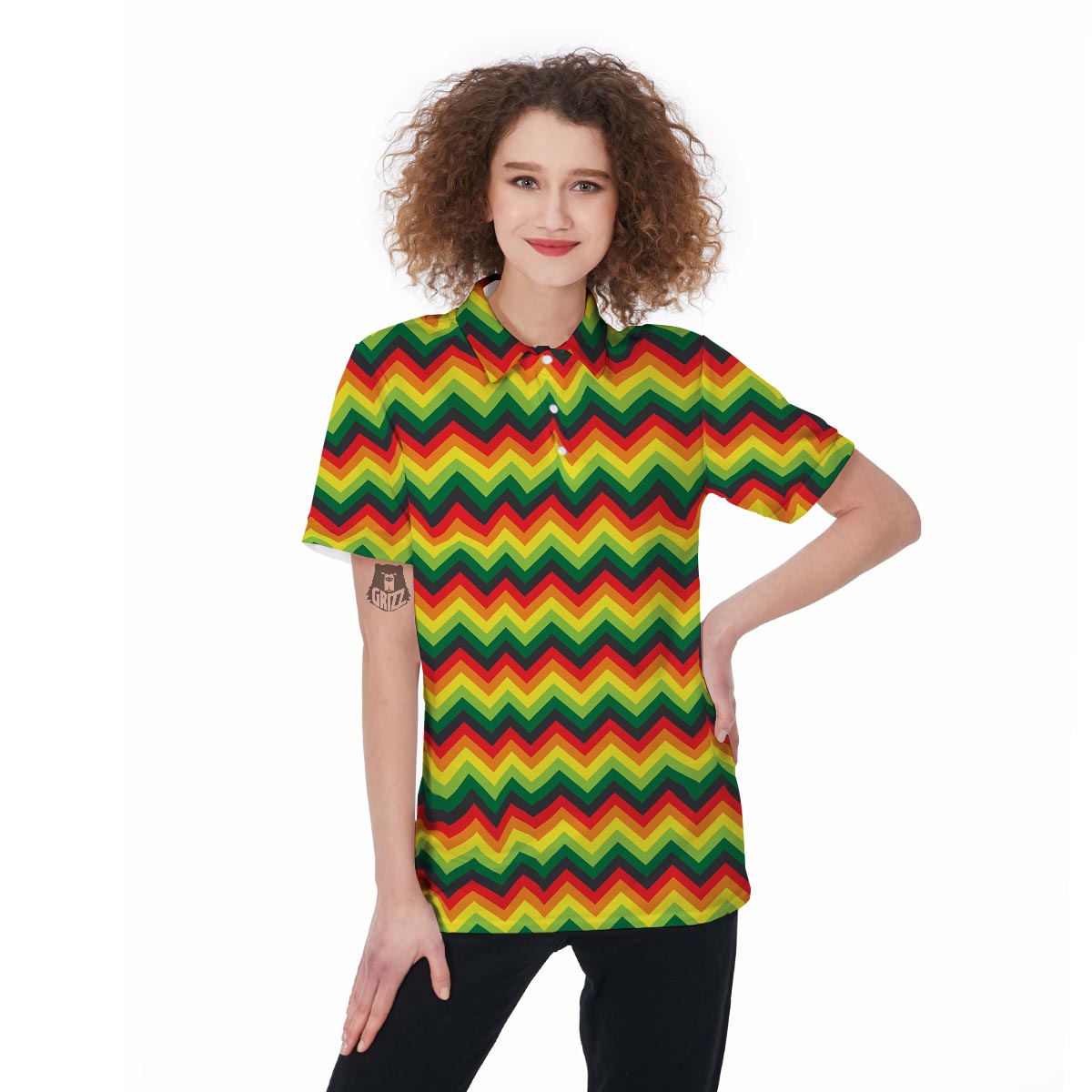 Rasta Jamaica Reggae Women's Golf Shirts-grizzshop