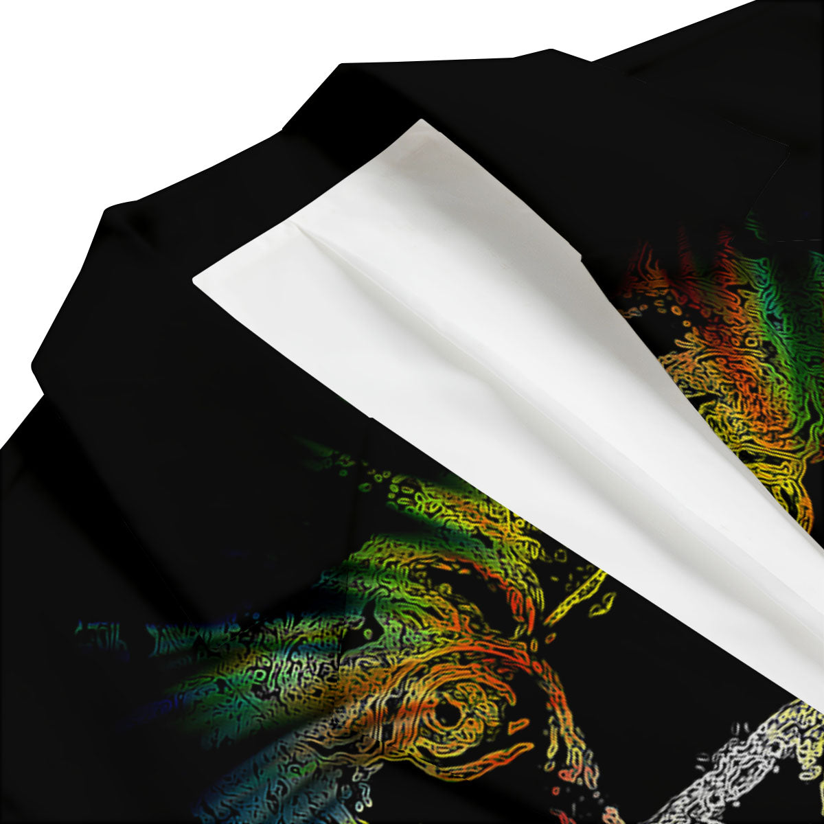 Rasta Lion Grunge Print Men's Blazer-grizzshop