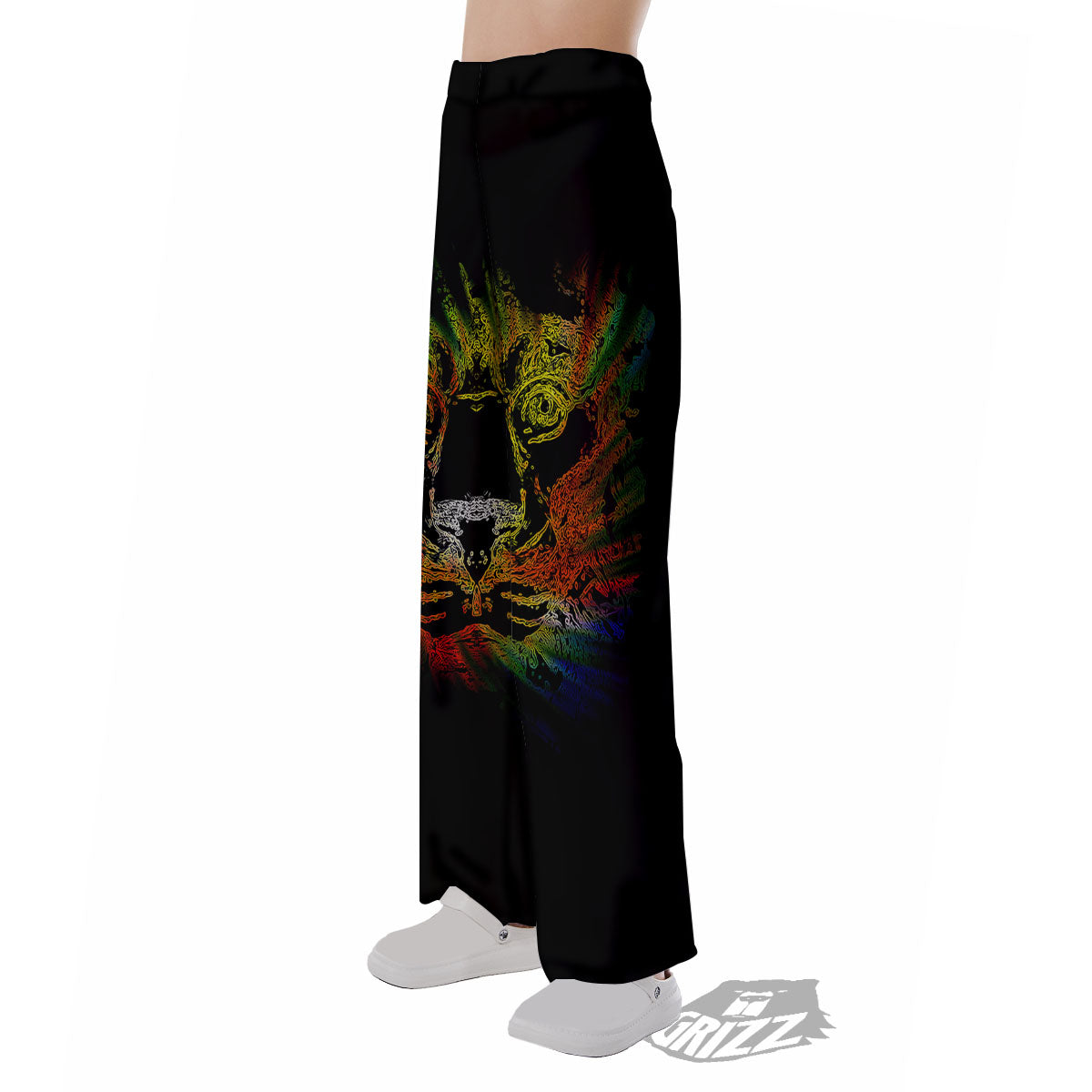 Rasta Lion Grunge Print Pajama Pants-grizzshop