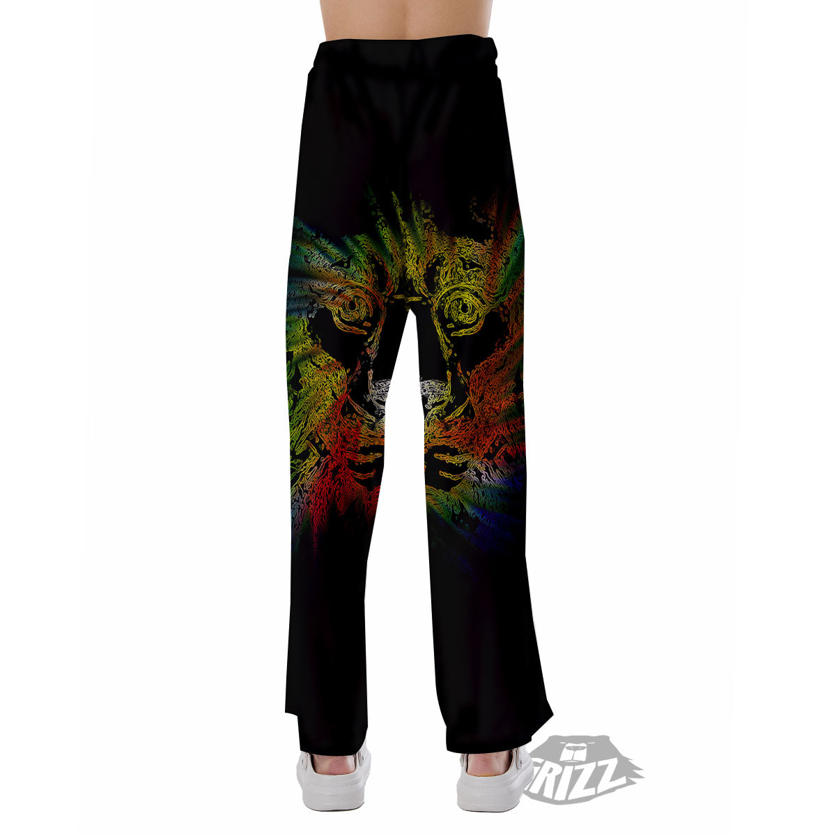Rasta Lion Grunge Print Pajama Pants-grizzshop
