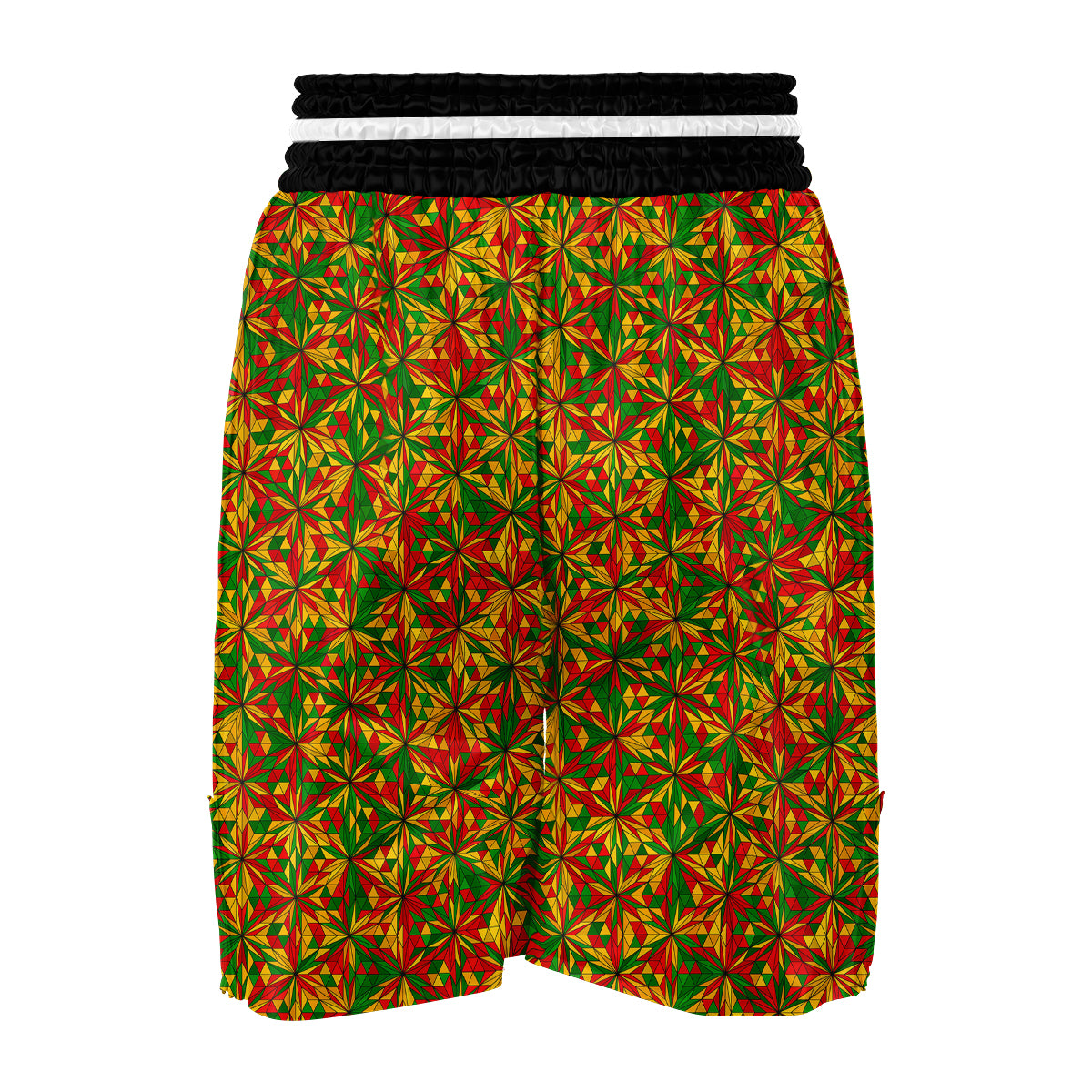 Rasta Reggae Pattern Print Boxing Shorts-grizzshop