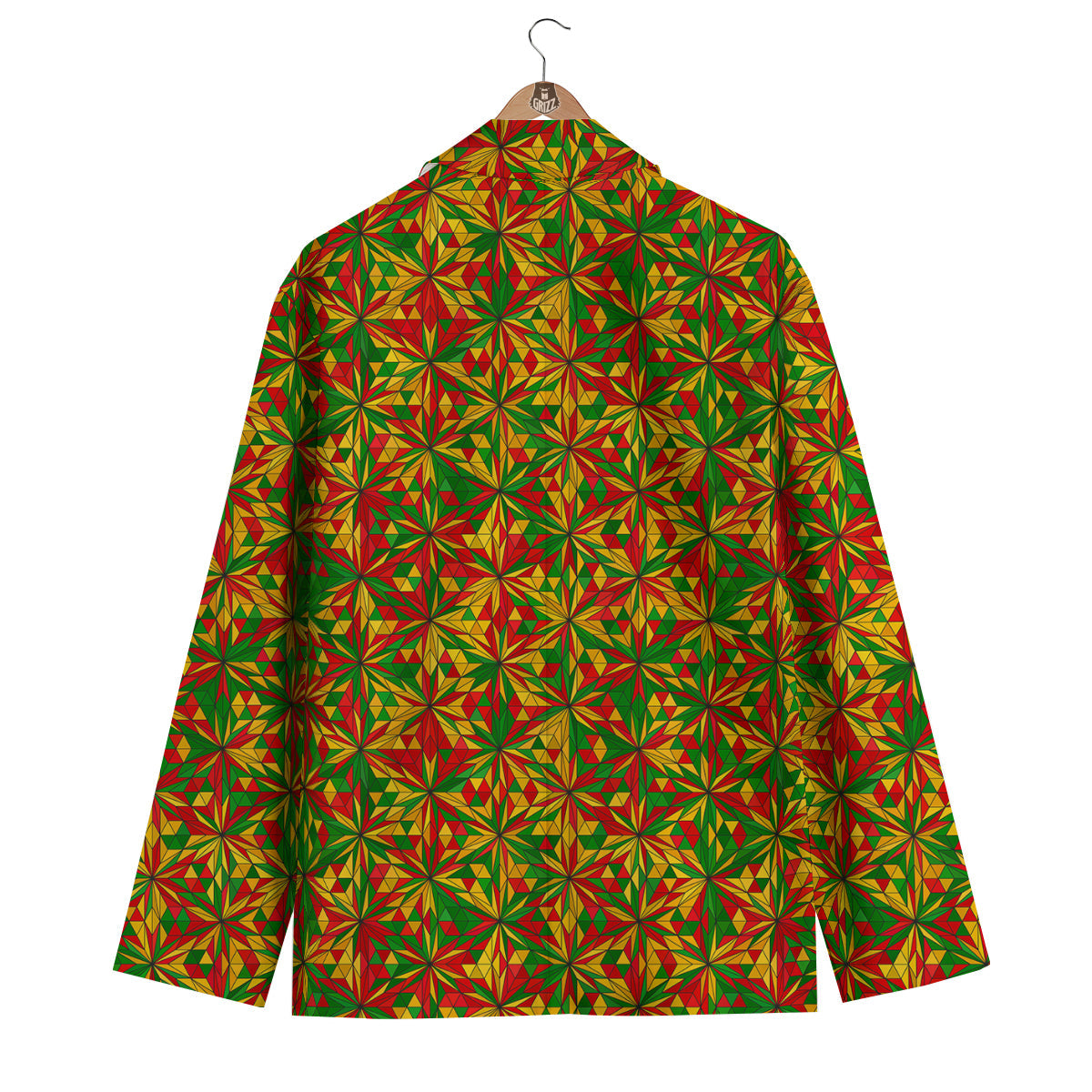 Rasta Reggae Pattern Print Men's Blazer-grizzshop
