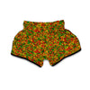 Rasta Reggae Pattern Print Muay Thai Boxing Shorts-grizzshop