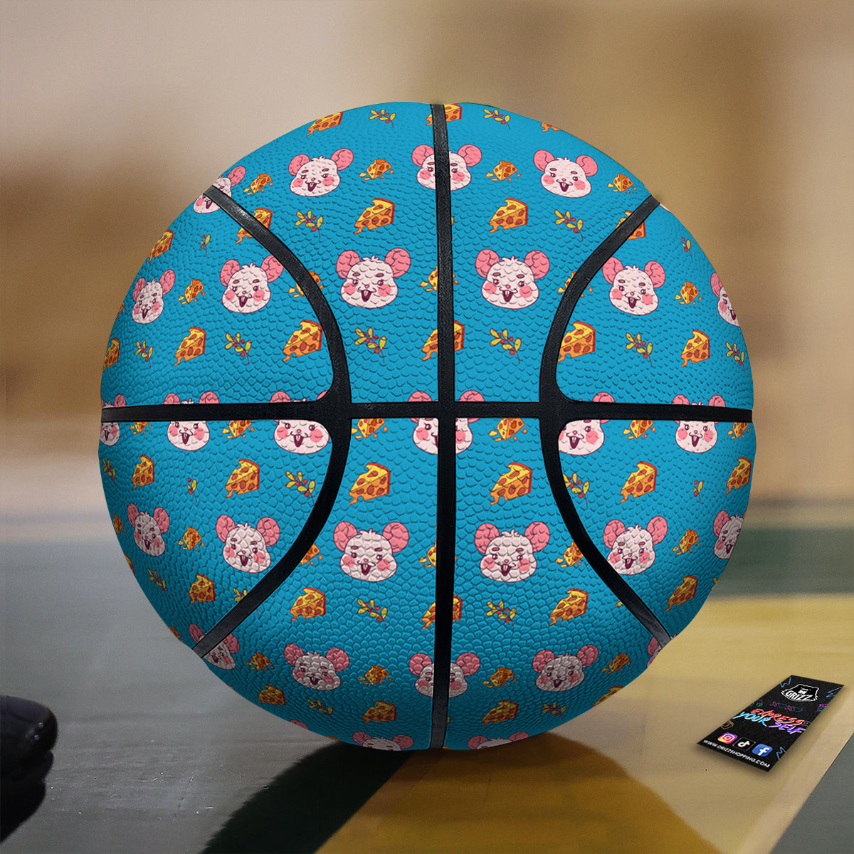 Rat Cute Print Pattern Basketball-grizzshop