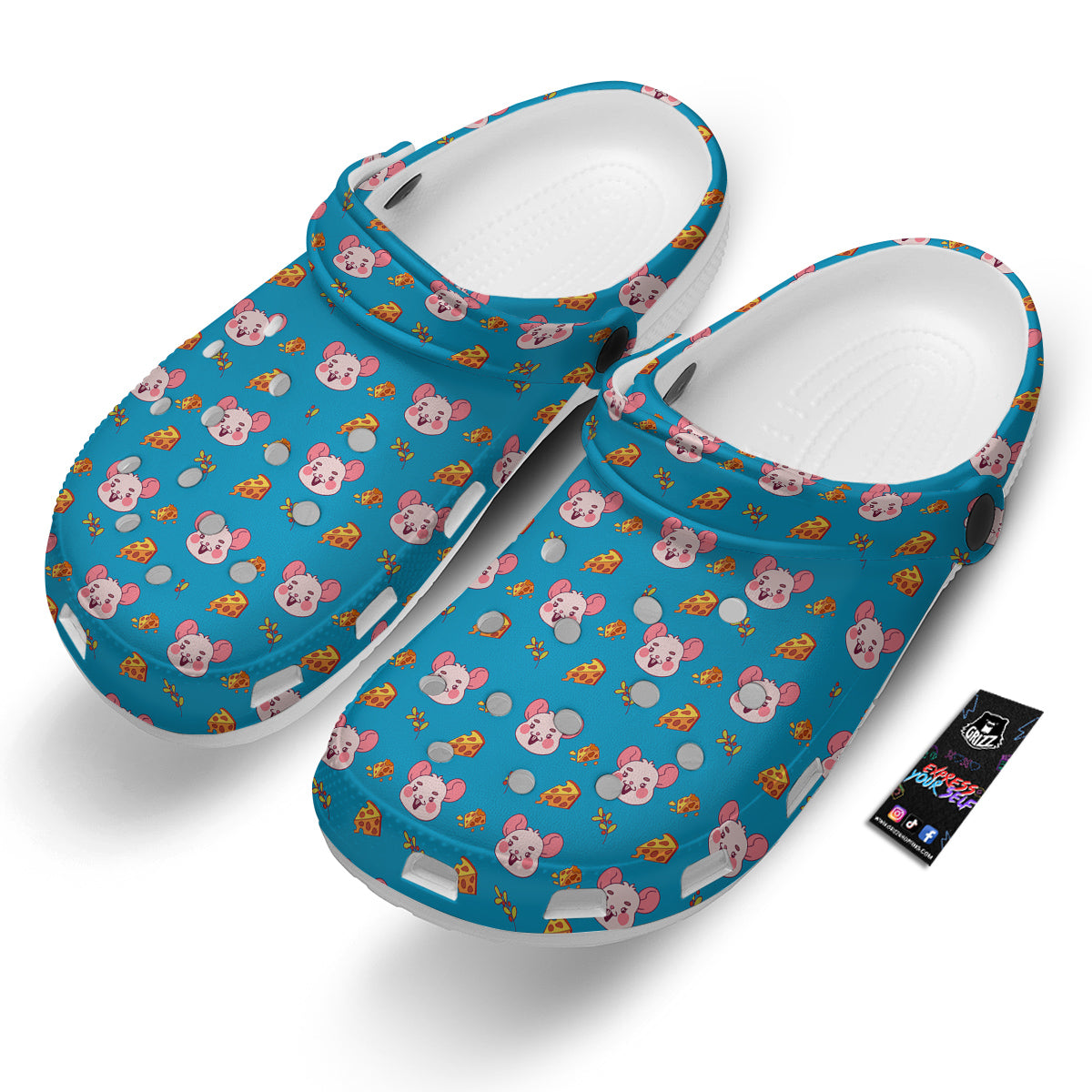Rat Cute Print Pattern Clog-grizzshop