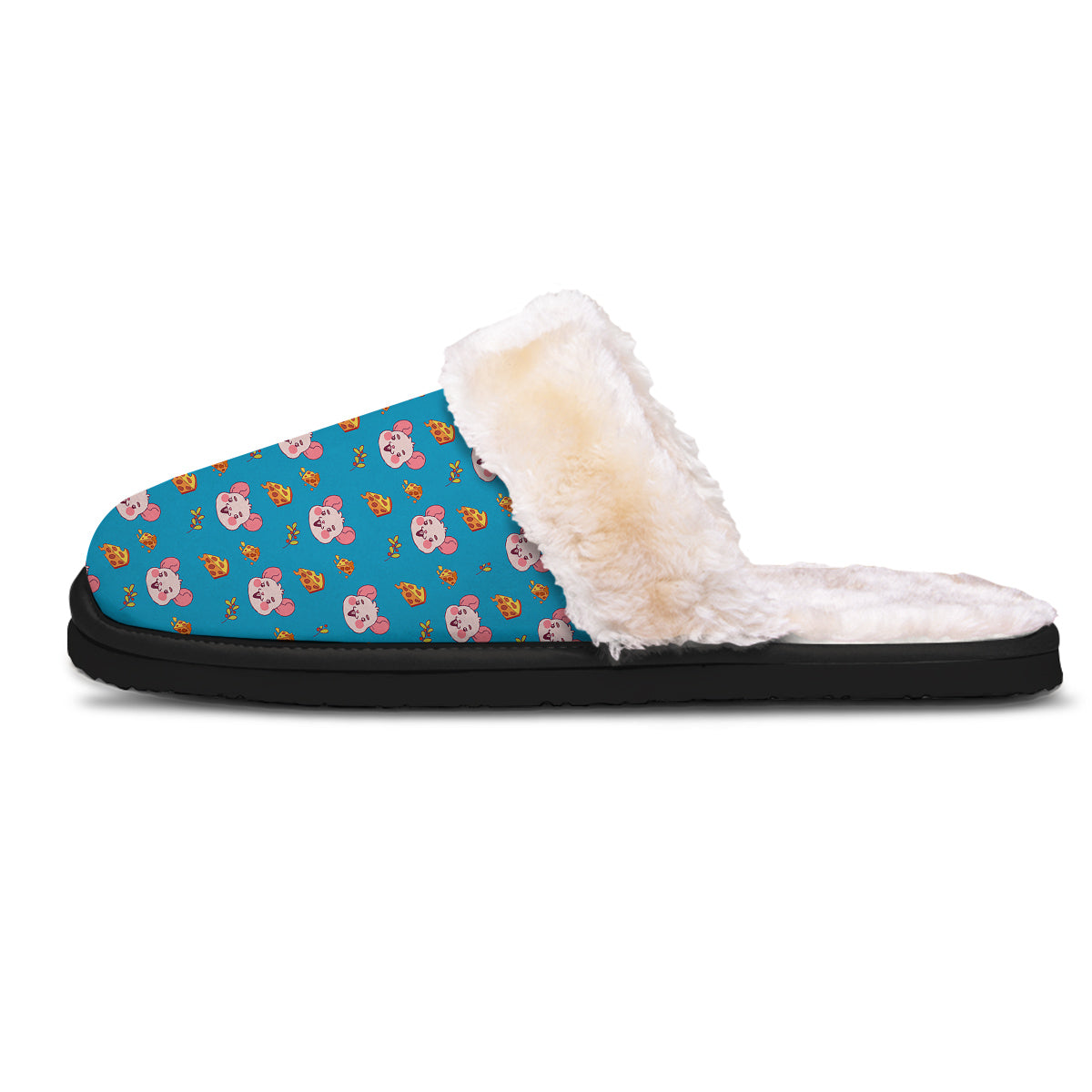 Rat Cute Print Pattern Slippers-grizzshop