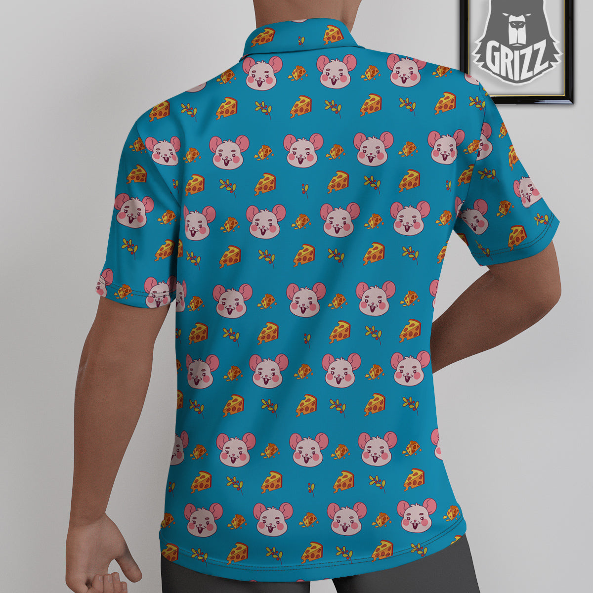 Rat Cute Print Pattern Untucked Shirts-grizzshop