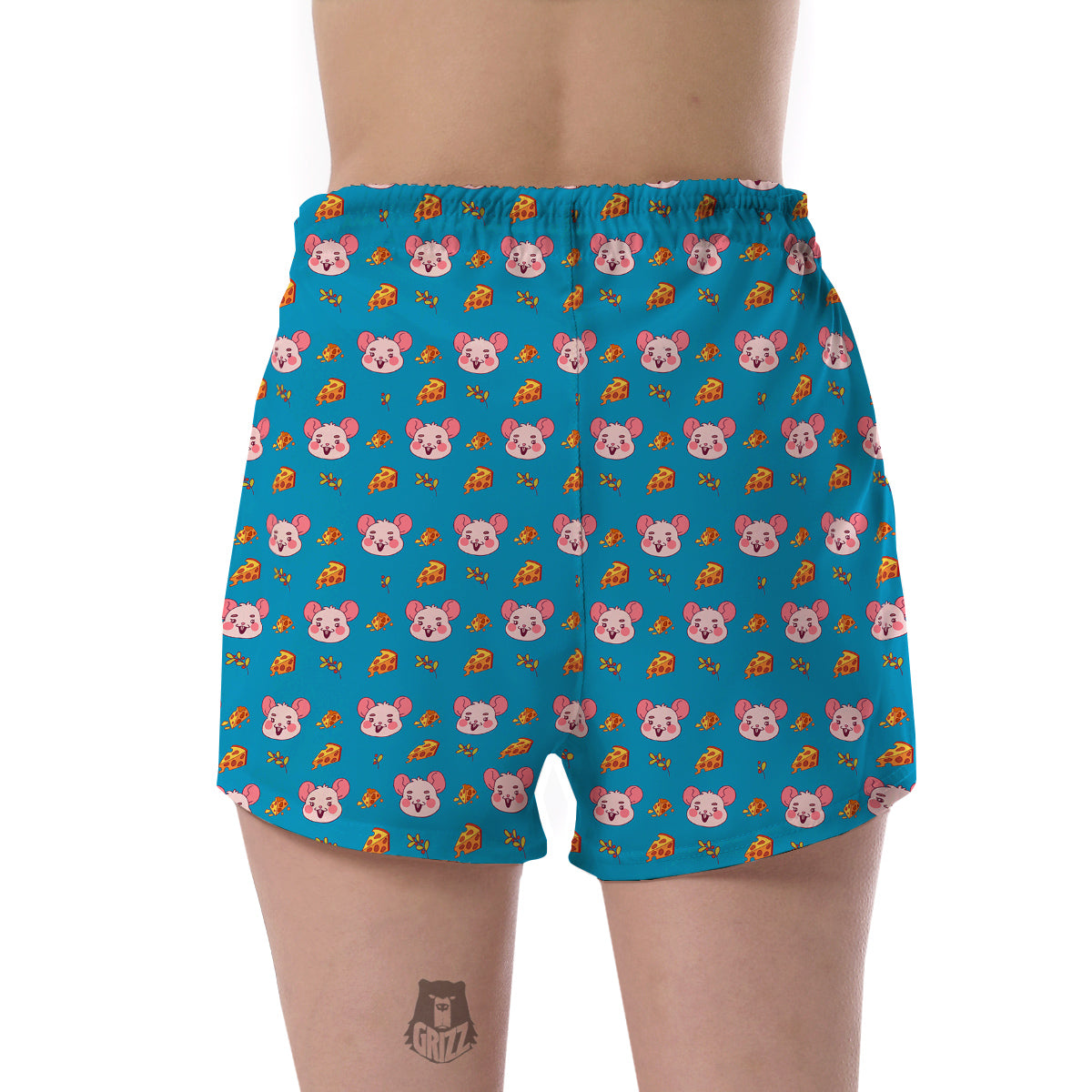 Rat Cute Print Pattern Women's Shorts-grizzshop
