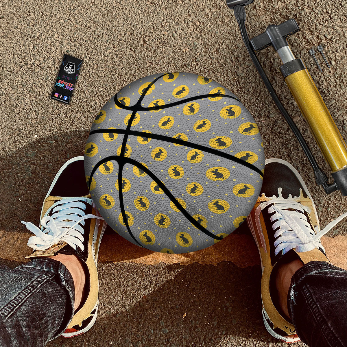 Rat Print Pattern Basketball-grizzshop