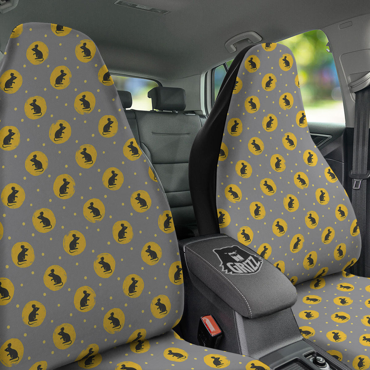 Rat Print Pattern Car Seat Covers-grizzshop