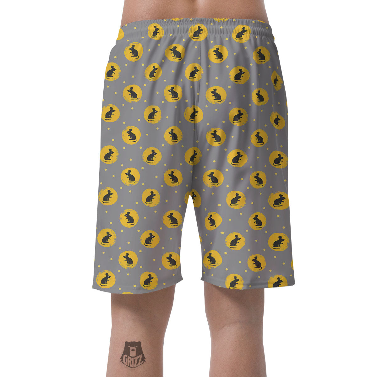 Rat Print Pattern Men's Shorts-grizzshop