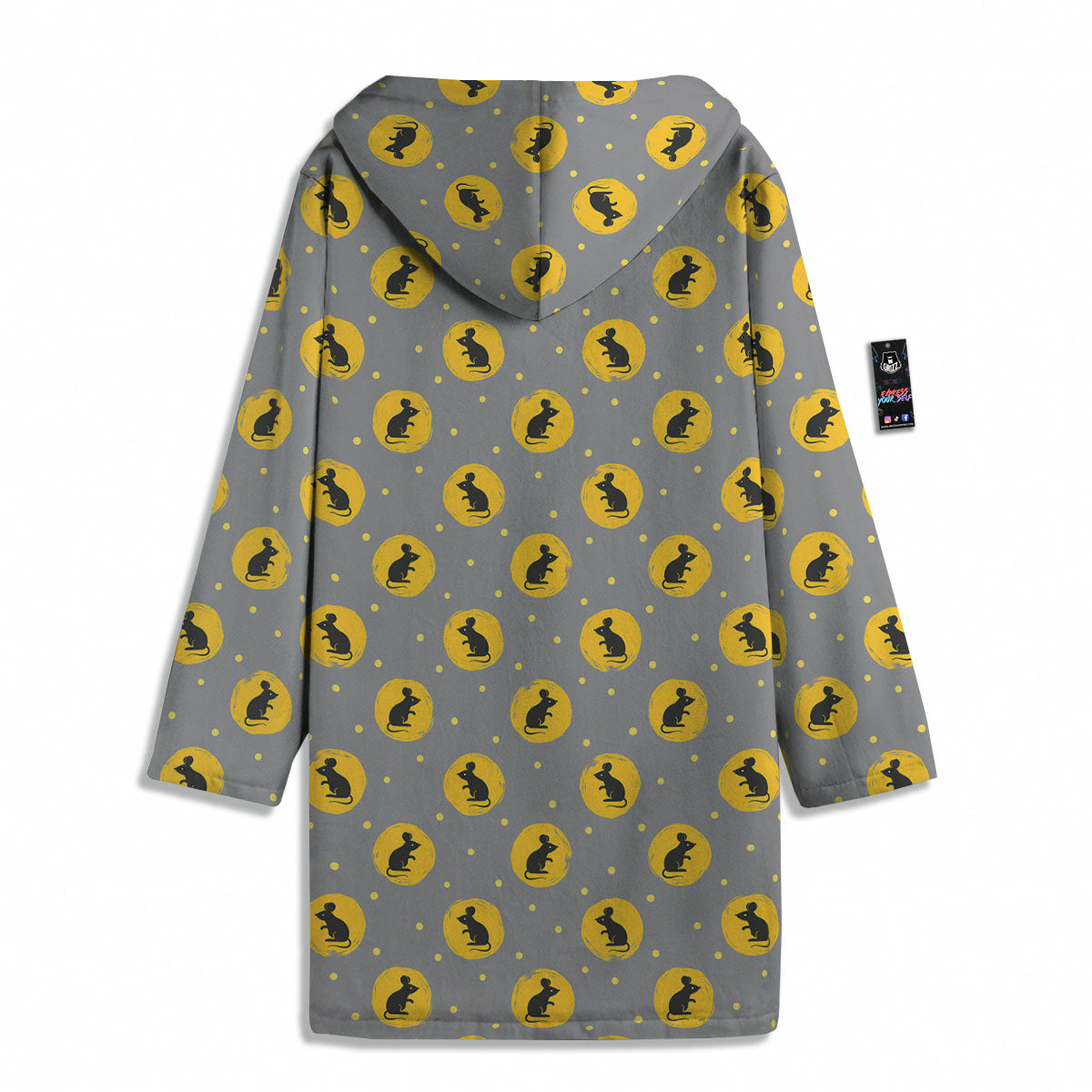 Rat Print Pattern Men's Windbreaker Jacket-grizzshop