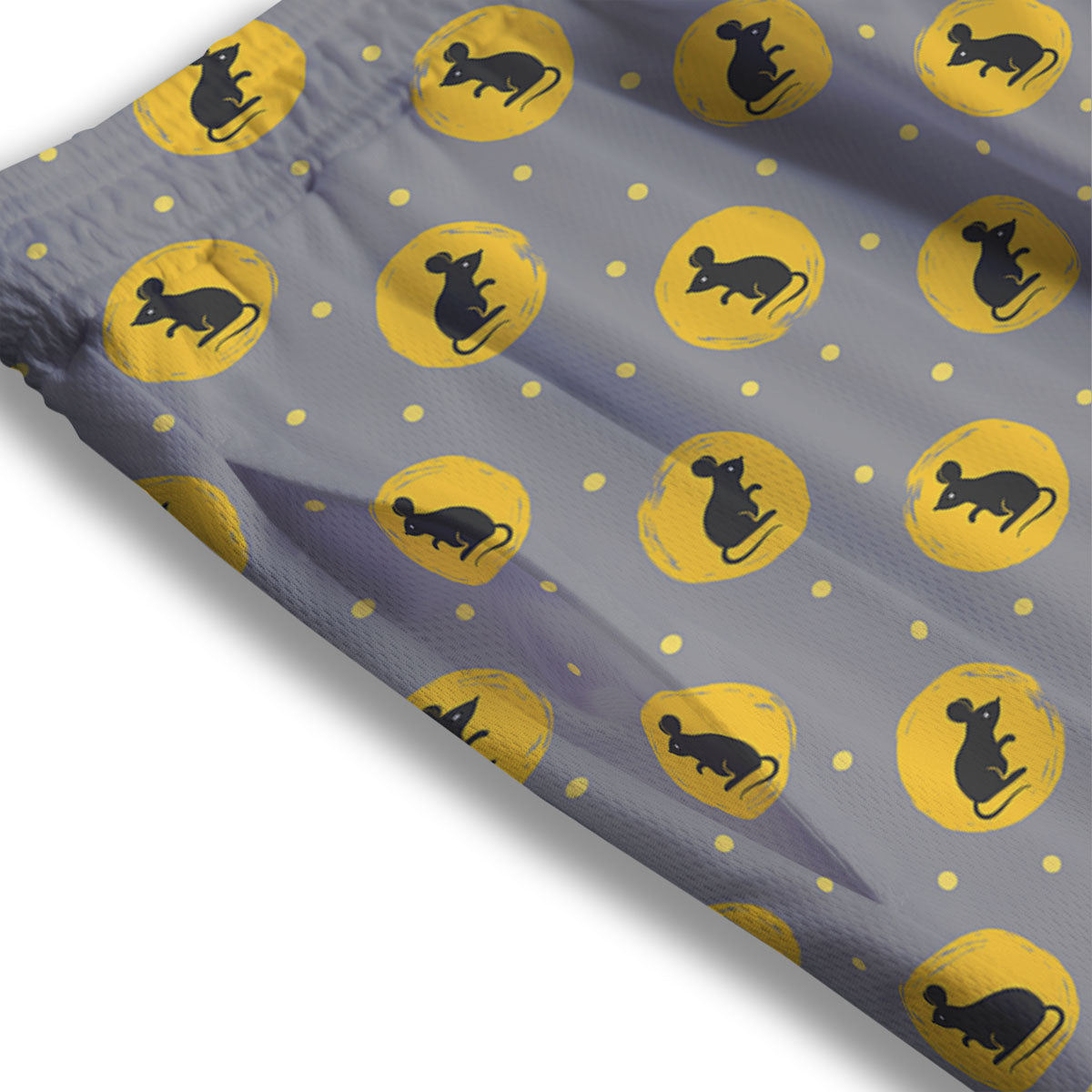 Rat Print Pattern Mesh Shorts