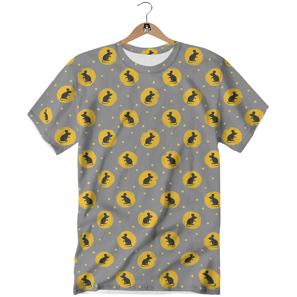 Rat Print Pattern T-Shirt-grizzshop