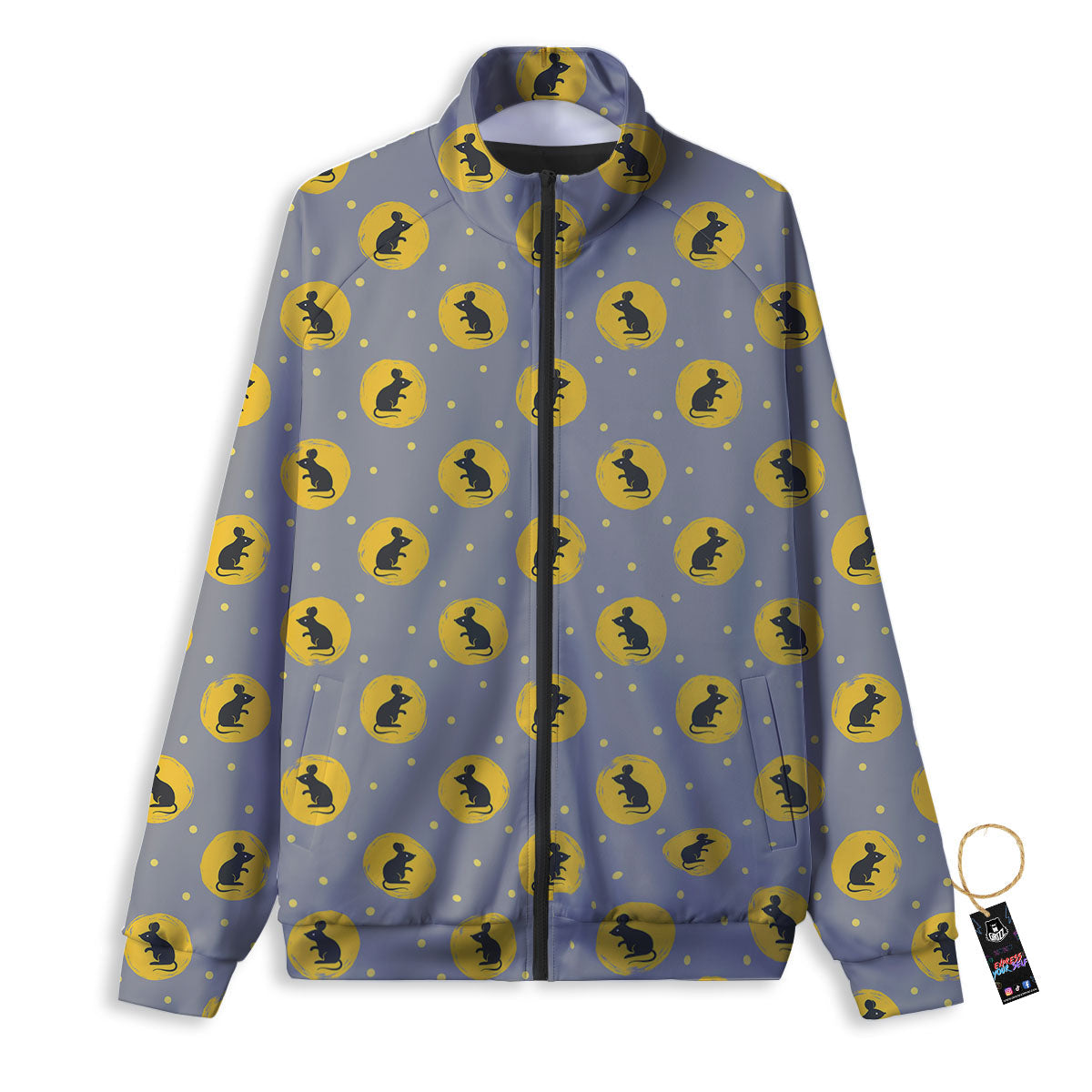 Rat Print Pattern Track Jacket-grizzshop