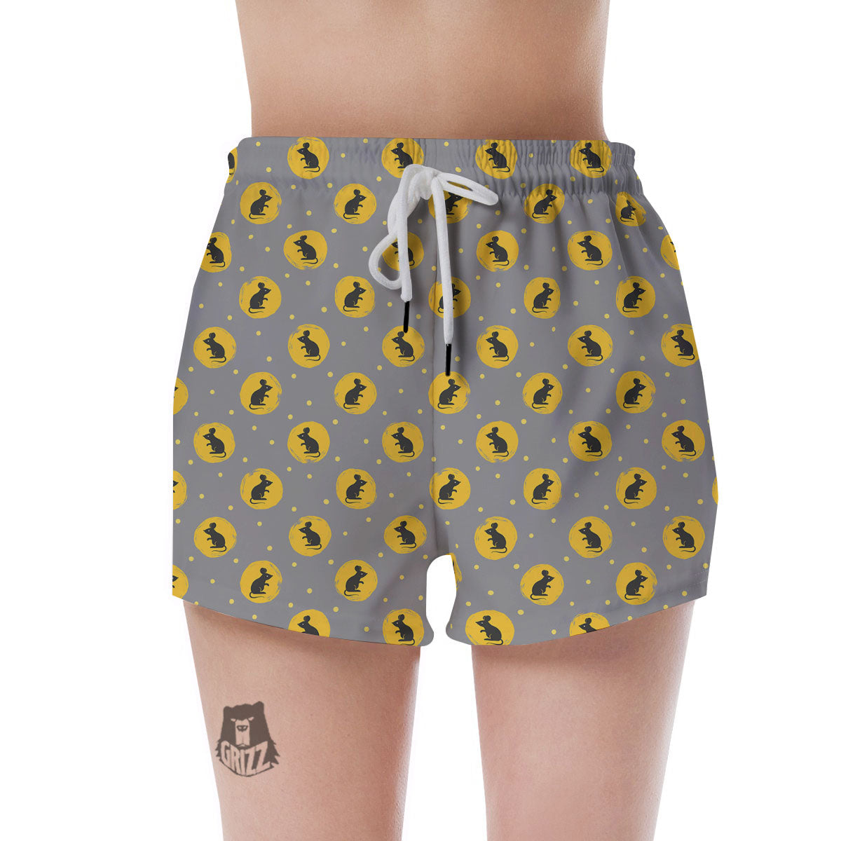 Rat Print Pattern Women's Shorts-grizzshop