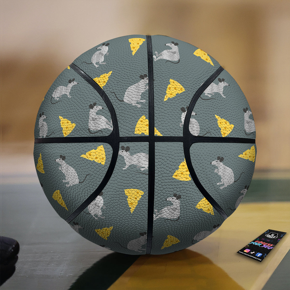 Rat Watercolor Print Pattern Basketball