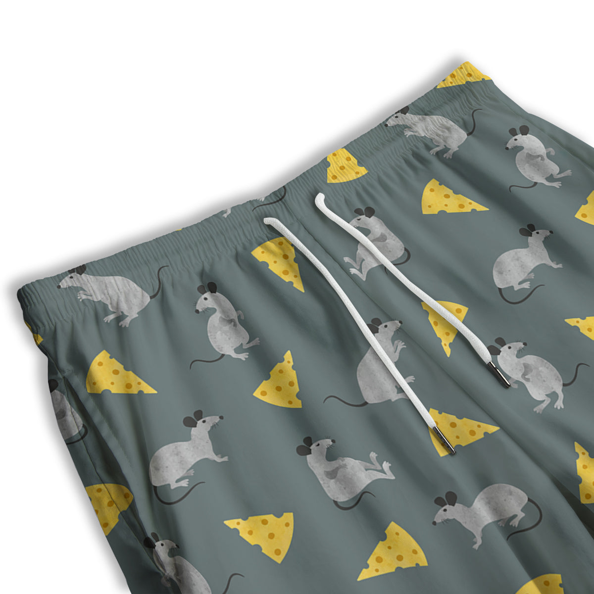 Rat Watercolor Print Pattern Men's Athletic Shorts