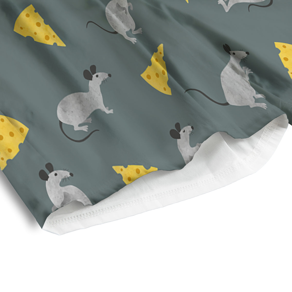 Rat Watercolor Print Pattern Men's Athletic Shorts