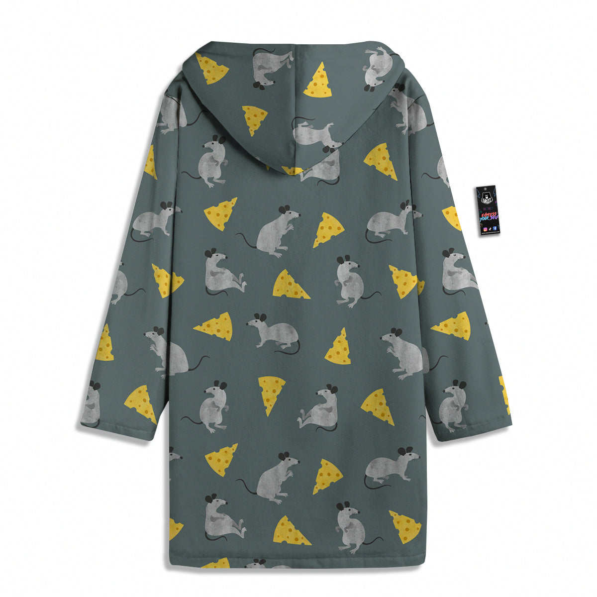 Rat Watercolor Print Pattern Men's Windbreaker Jacket-grizzshop