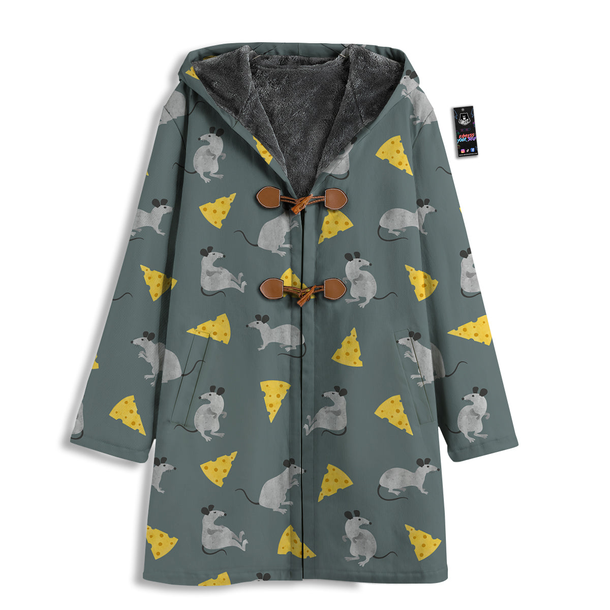 Rat Watercolor Print Pattern Men's Windbreaker Jacket-grizzshop