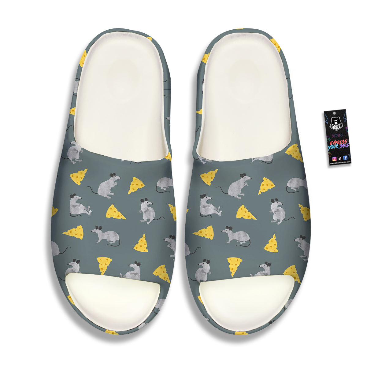 Rat Watercolor Print Pattern Sandals-grizzshop