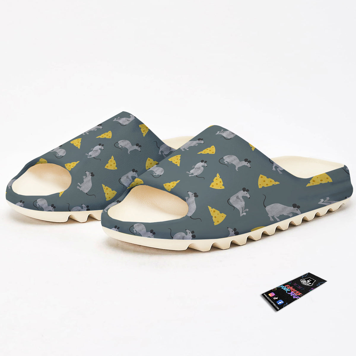 Rat Watercolor Print Pattern Sandals-grizzshop