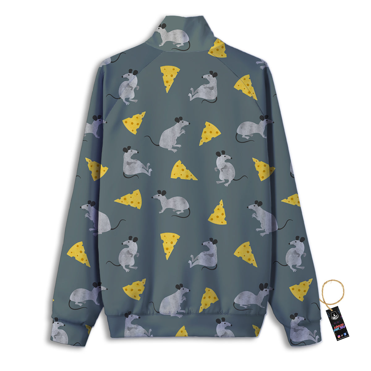 Rat Watercolor Print Pattern Track Jacket-grizzshop