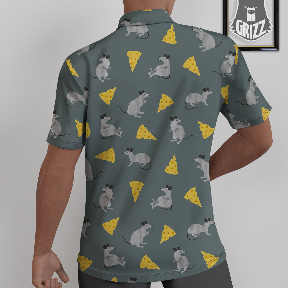 Rat Watercolor Print Pattern Untucked Shirts-grizzshop
