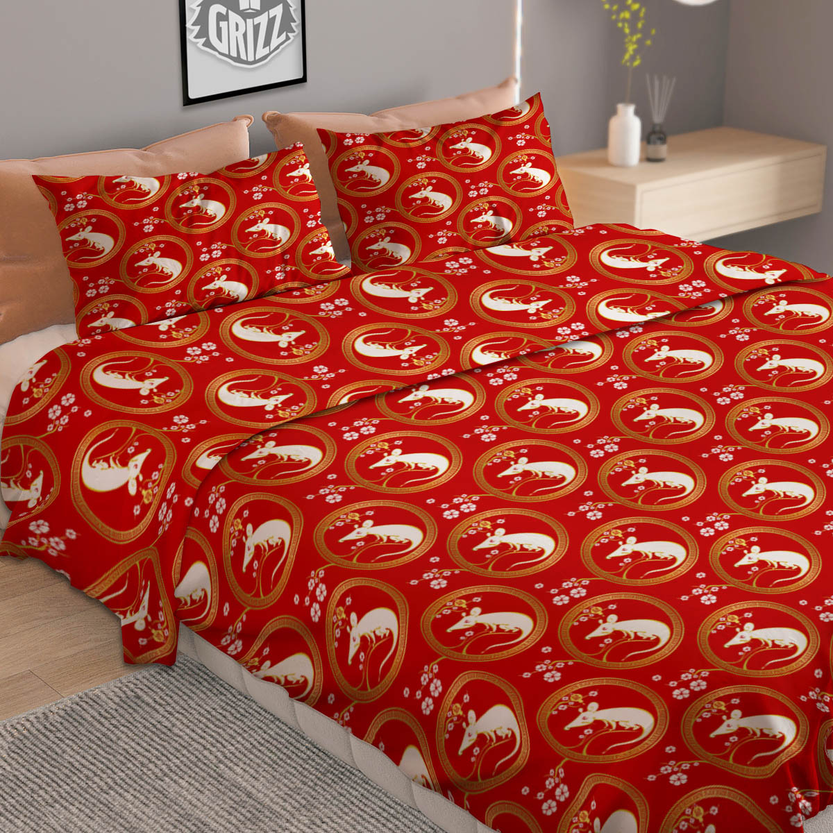 Pomeranian Cute Print Pattern Duvet Cover Bedding Set
