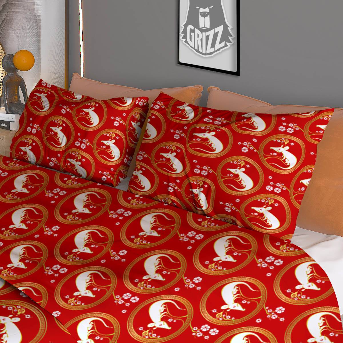 Pomeranian Cute Print Pattern Duvet Cover Bedding Set