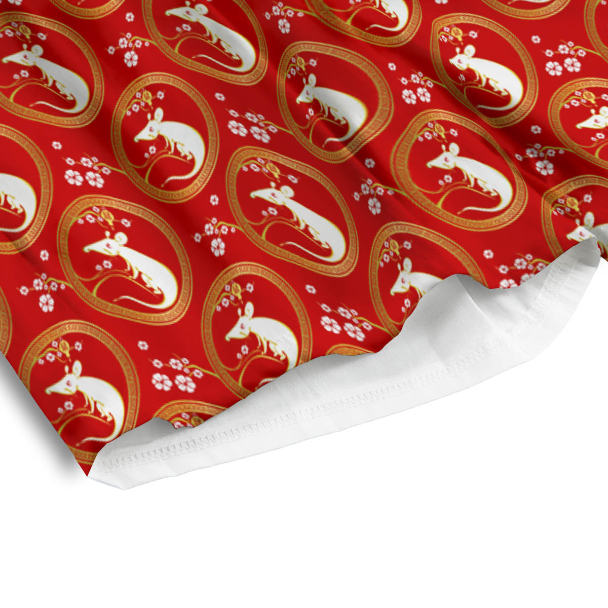 Rat Zodiac Chinese Print Pattern Men's Athletic Shorts