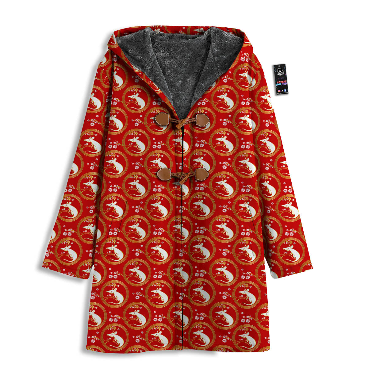 Rat Zodiac Chinese Print Pattern Men's Windbreaker Jacket-grizzshop