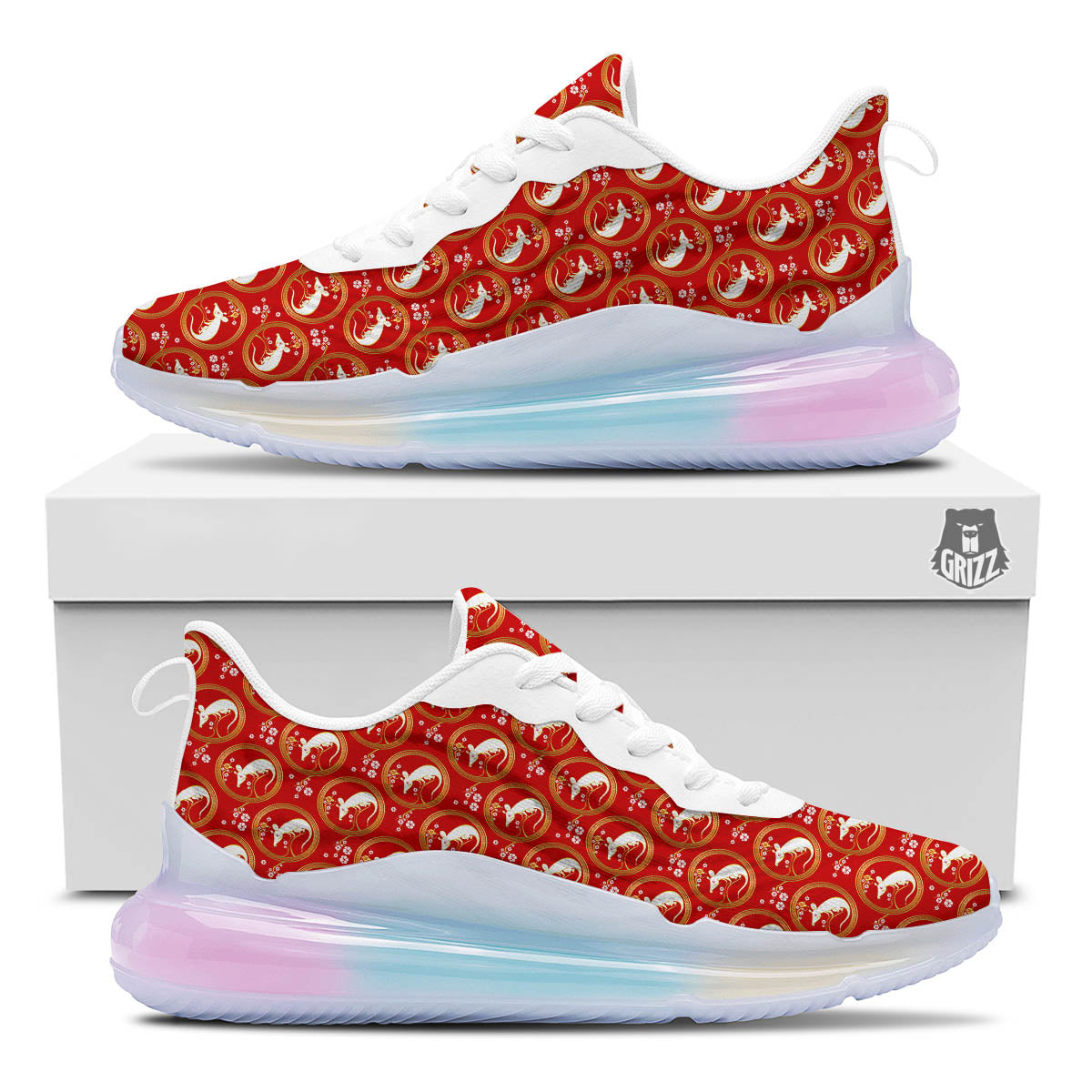 Rat Zodiac Chinese Print Pattern Running Sneakers-grizzshop