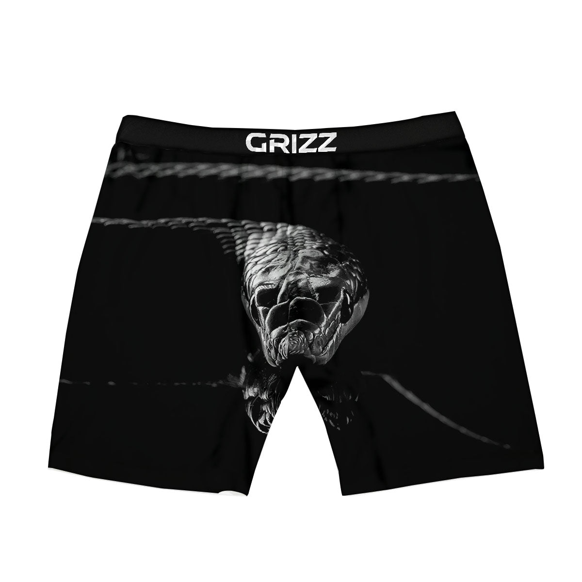 Ratsnake Rhinoceros Monochrome Print Boxer Briefs-grizzshop