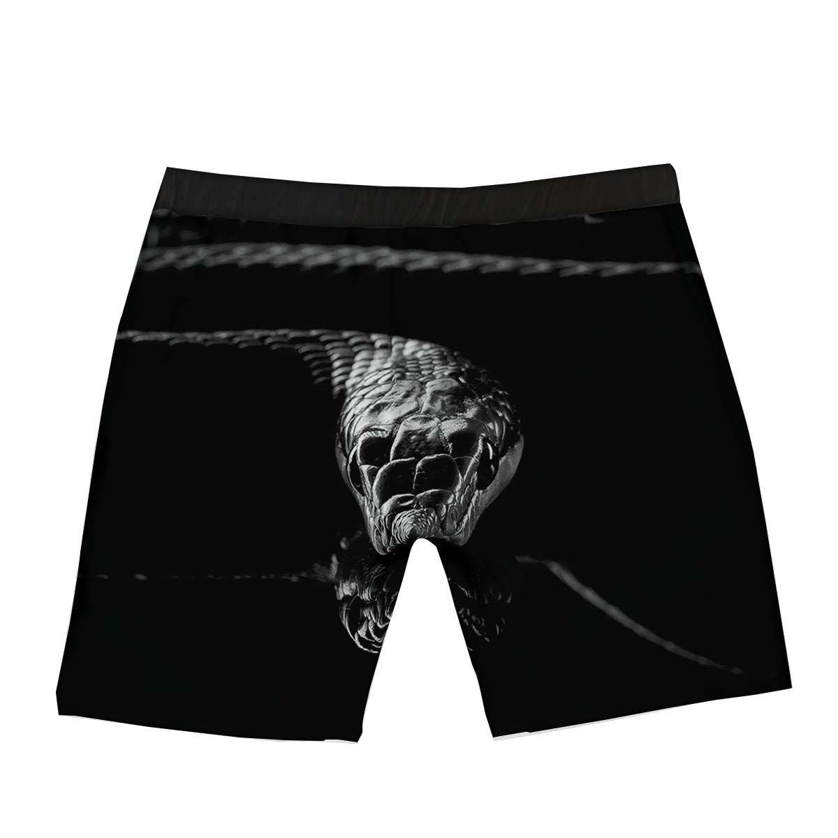 Ratsnake Rhinoceros Monochrome Print Boxer Briefs-grizzshop