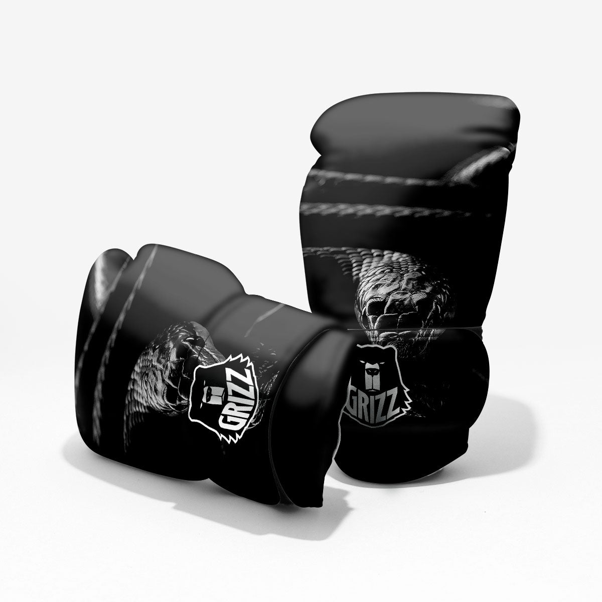 Ratsnake Rhinoceros Monochrome Print Pro Boxing Glove