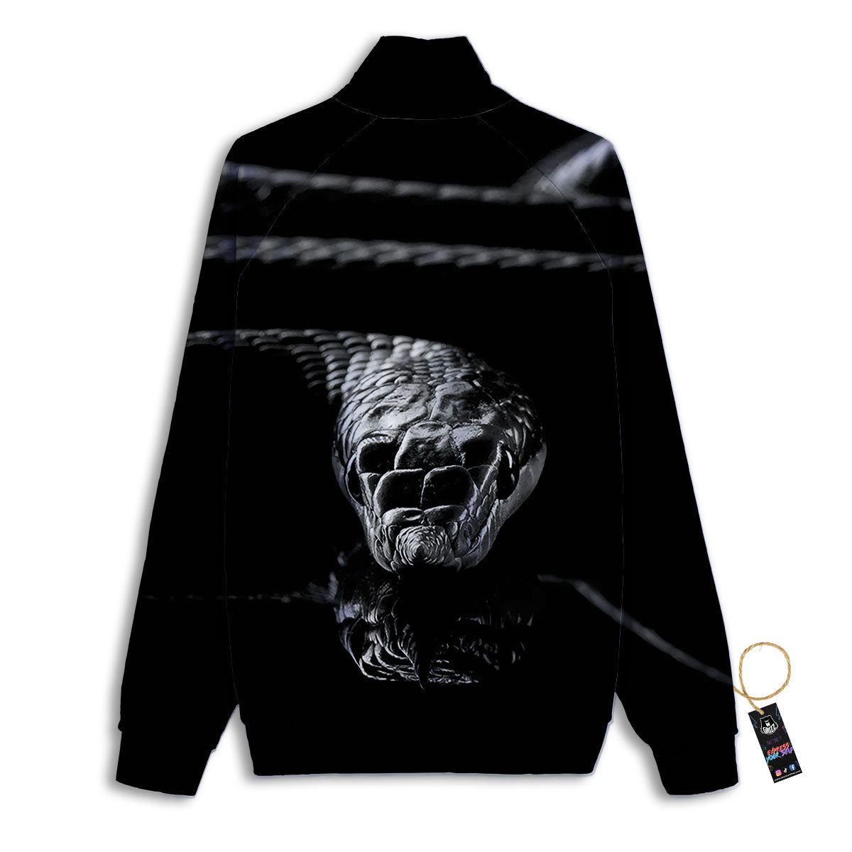 Ratsnake Rhinoceros Monochrome Print Track Jacket-grizzshop