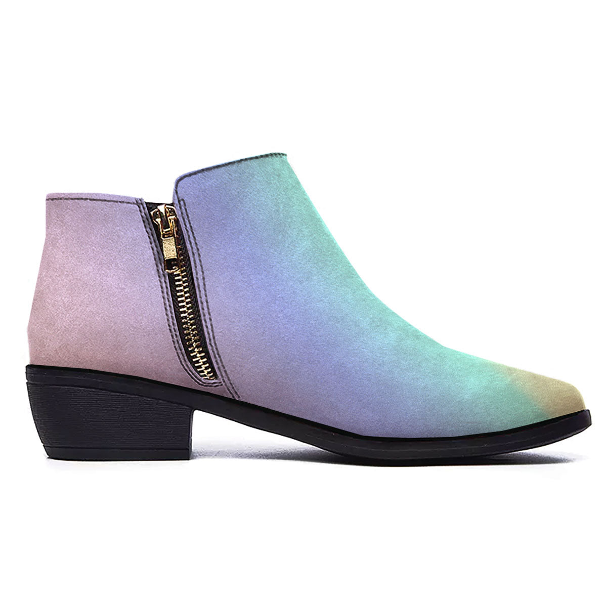 Rave Pastel Print Pattern Ankle Boots-grizzshop