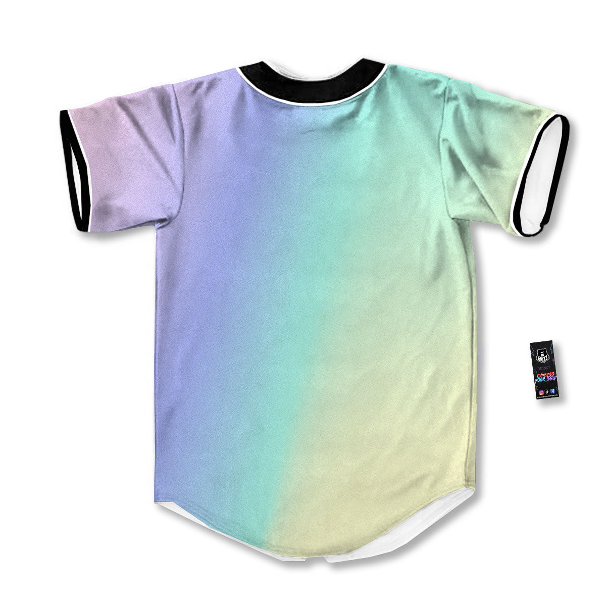 Rave Pastel Print Pattern Baseball Jersey-grizzshop