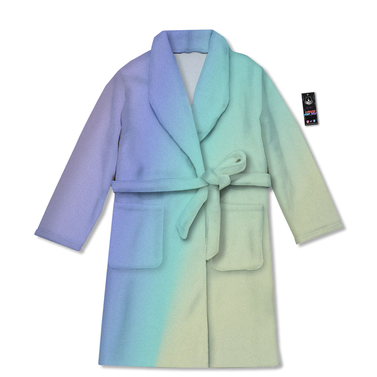 Rave Pastel Print Pattern Bathrobe-grizzshop