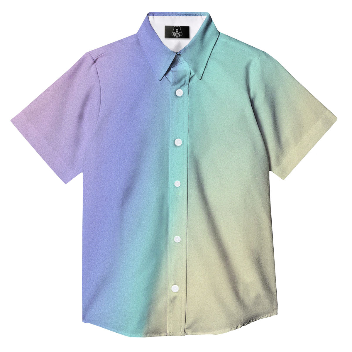 Rave Pastel Print Pattern Button Up Shirt-grizzshop