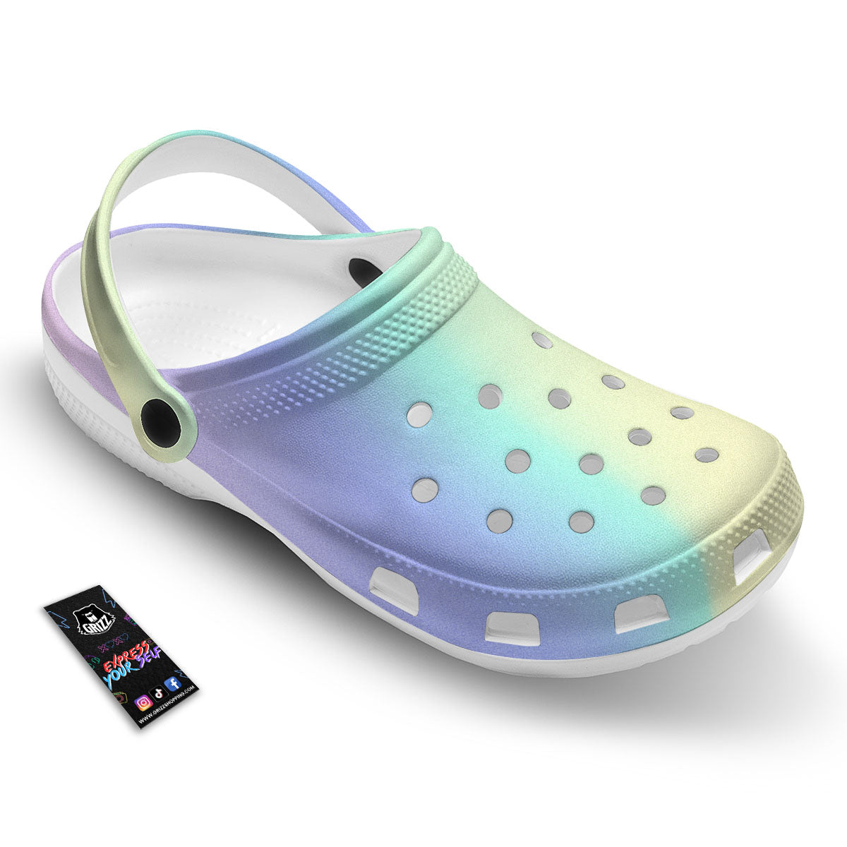 Rave Pastel Print Pattern Clog-grizzshop